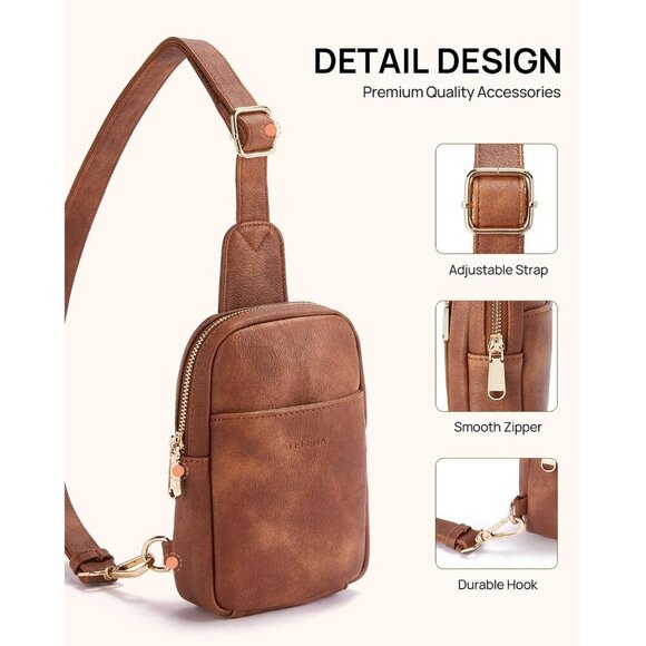 Adjustable Strap Small Sling Bag for Women - Perfect Fanny Pack for Outings - Picture 5 of 7